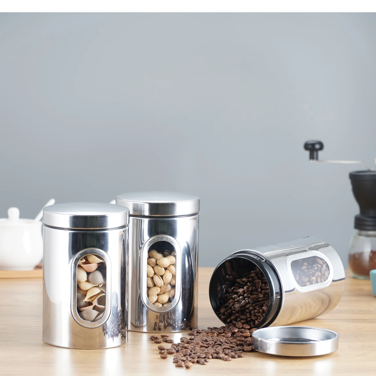 3pcs Stainless Steel Storage Containers - Image 2