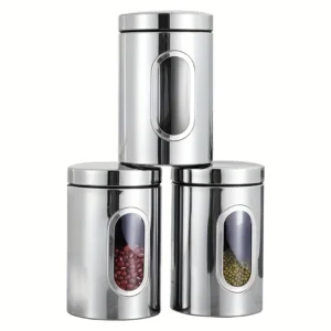 3pcs Stainless Steel Storage Containers