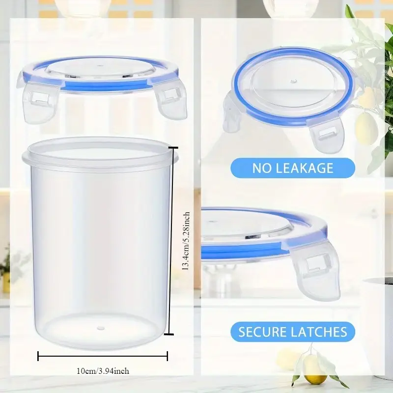 Transparent Snap-On Plastic Storage Cans - Image 2