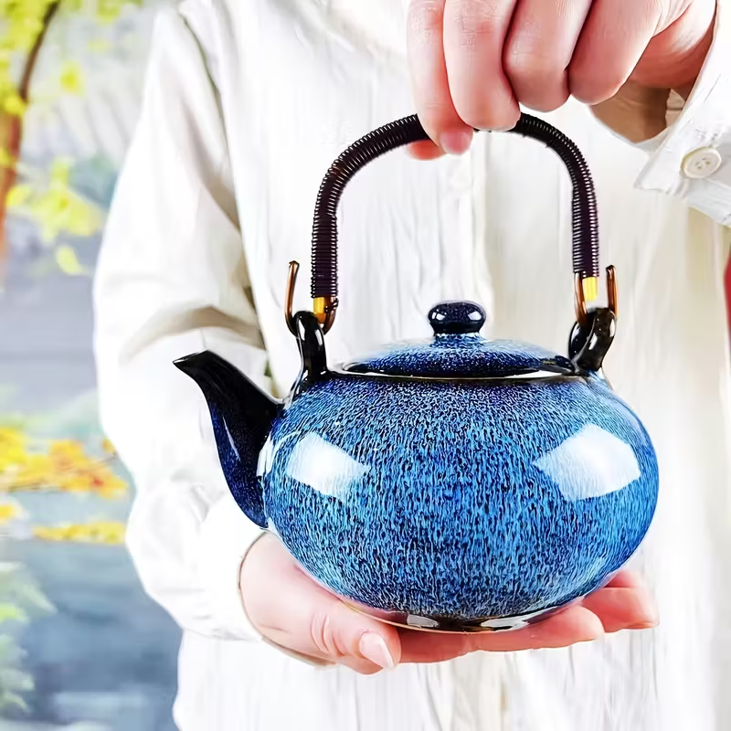 Ocean Blue Ceramic Teapot 750ml - Image 3