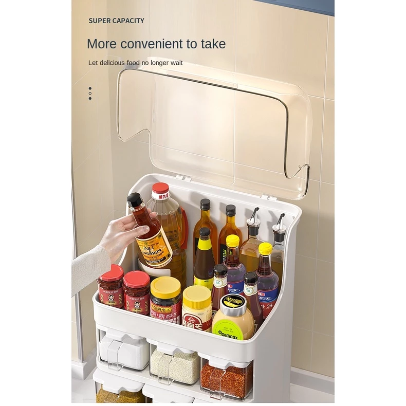 Multi-Functional Dustproof Moisture-Proof Spice Rack Large Capacity - Image 3