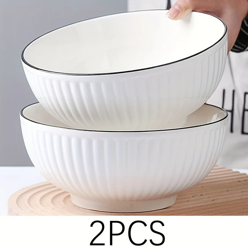 2pcs Ceramic Noodle Bowls