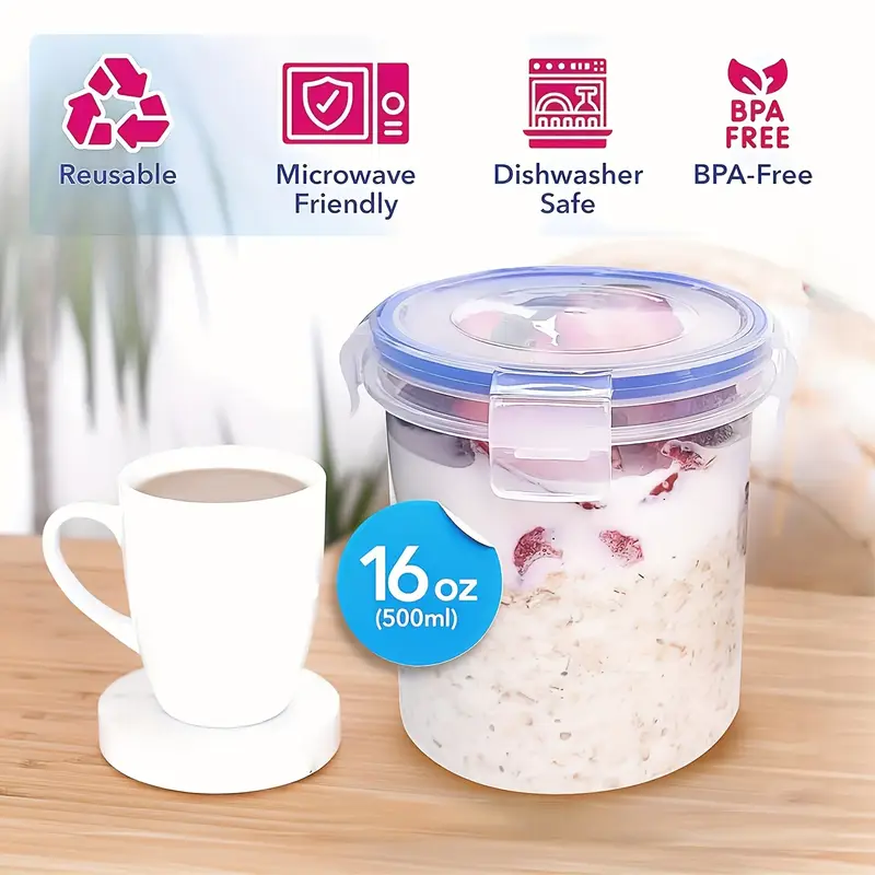 16 Oz Reusable Plastic Containers - Vacuum Sealed - Image 2