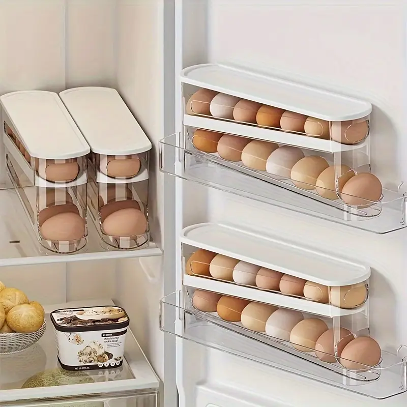 12-14 Eggs Automatic Double-Layer Sliding Egg Storage Container - Image 3