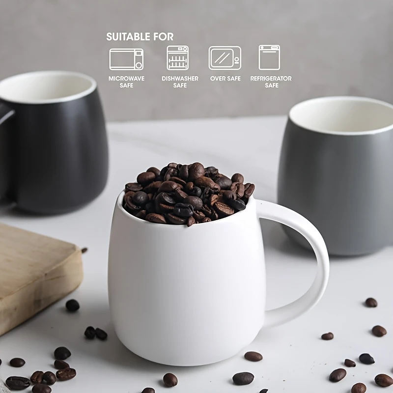 6pcs Large Ceramic Coffee Mugs - Image 2