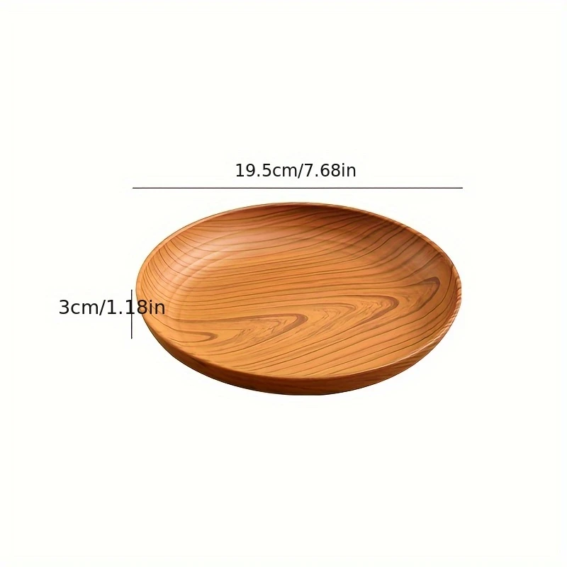 Wood Grain Color Dinner Plates Set - Image 2