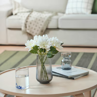 White Dahlia Artificial Flower - Image 2