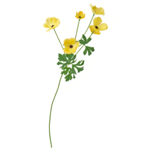 Artificial Ranunculus Flower, Yellow