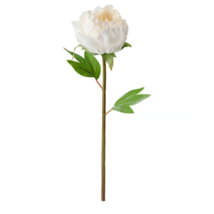 White Artificial Peony Flower – 30 cm